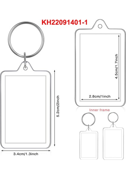 Akrilik Fotoğraf Çerçevesi Anahtarlıklar, Resimli Takmalı Anahtarlıklar, Kişiselleştirilmiş Fotoğraf Eklentili Akrilik Şeffaf Boş Anahtarlık (Yurt Dışından) fiyatları