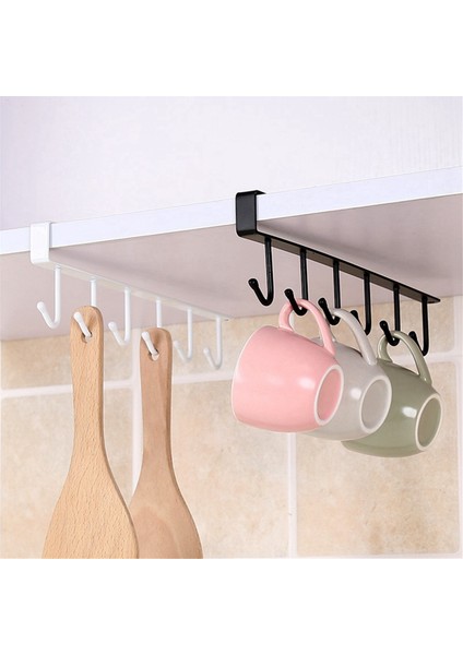 Kancalı Kahve Kupası Kupa Tutucu Kancalı Raf Çok Işlevli Mutfak Dolabı Çeşitli Eşya Düzenleyici Saklama Askısı A (Yurt Dışından) fiyatları