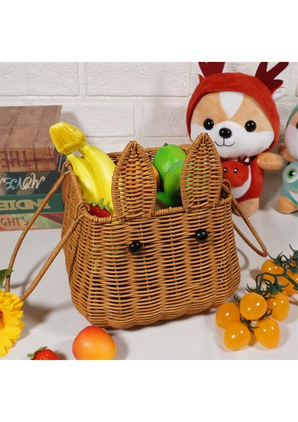 Saplı Rattan Sepet, Yumurta Sepeti, Dokuma Çiçek Kız Ekmek Meyve Sebze Sepeti, Hasır Oyuncak Piknik Sepeti (Yurt Dışından) fırsatları