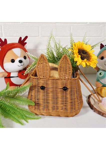 Saplı Rattan Sepet, Yumurta Sepeti, Dokuma Çiçek Kız Ekmek Meyve Sebze Sepeti, Hasır Oyuncak Piknik Sepeti (Yurt Dışından) indirimleri