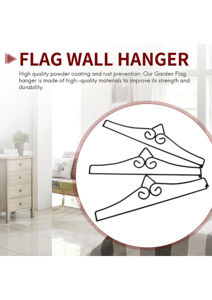 Adet Bahçe Bayrağı Duvar Askısı Toz Boyalı Demir Afiş Tutucu Bayraklar Takvim Havlular Dekorasyon Için Bayrak Tutucu Braketi (Yurt Dışından) fiyatları