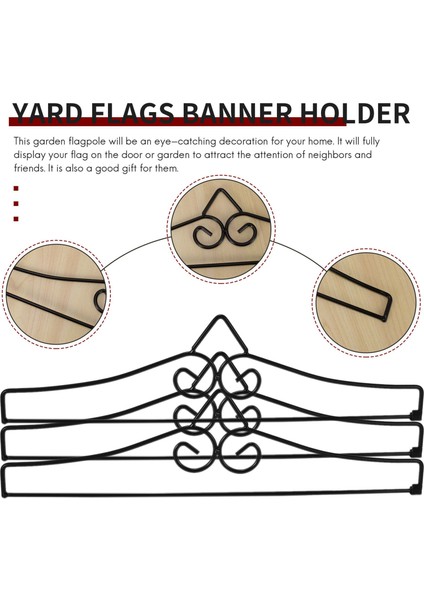 Adet Bahçe Bayrağı Duvar Askısı Toz Boyalı Demir Afiş Tutucu Bayraklar Takvim Havlular Dekorasyon Için Bayrak Tutucu Braketi (Yurt Dışından) indirimleri