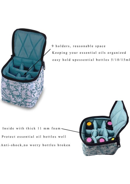 9 Şişe Esansiyel Yağ Taşıma Çantası Darbeye Dayanıklı Esansiyel Yağ Düzenleyici Seyahat Çantası Uygun (Mavi) (Yurt Dışından) fırsatları