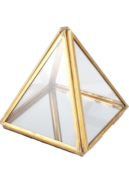 Cam Mücevher Kutusu Altın Geometrik Dekoratif Kutu Geometrik Cam Piramit Yüzük Tutucular Düğün Doğum Günü Hediyesi Için (Yurt Dışından) modelleri