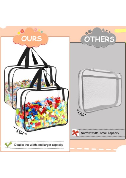 Etiketli Büyük Oyuncak Saklama Çantaları, Yeniden Kullanılabilir Şeffaf Pvc Masa Oyunu Saklama, Fermuarlı Seyahat Su Geçirmez Düzenleyici Çantalar (Yurt Dışından) modelleri