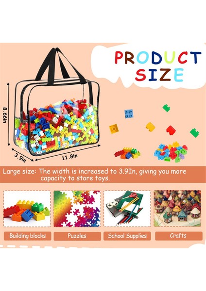 Etiketli Büyük Oyuncak Saklama Çantaları, Yeniden Kullanılabilir Şeffaf Pvc Masa Oyunu Saklama, Fermuarlı Seyahat Su Geçirmez Düzenleyici Çantalar (Yurt Dışından) indirimleri