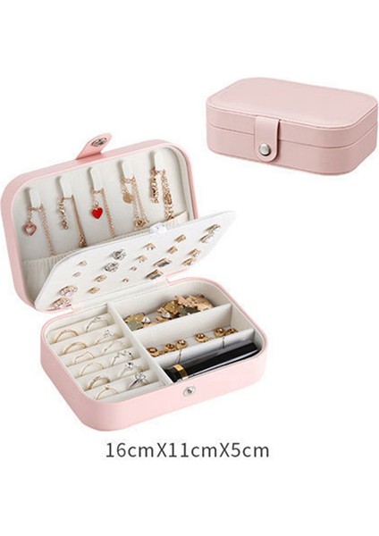 Pu Deri Taşınabilir Seyahat Mücevher Saklama Kutusu Düzenleyici Paketleme Kutusu Küpe Yüzük Kolye Mücevher Düzenleyici (Yurt Dışından) fiyatları