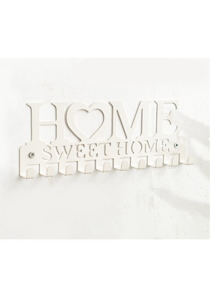 Demir Anahtar Askısı Duvar Dekoratif Anahtarlık Düzenleyici Anahtarlık Tutucu Giriş Kapısı Koridor Garaj Beyaz (Yurt Dışından) indirimleri