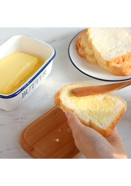 Iskandinav Tarzı Ahşap Kapaklı Tavan Tereyağı Kutusu Emaye Peynir Saklama Tepsisi Tabak Kabı Mutfak Aletleri Için (Yurt Dışından) fırsatları