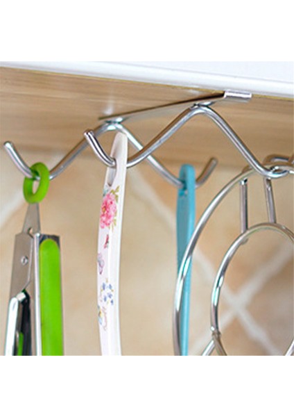 Bardak Askısı Kahve Kupası Kancaları Çivisiz Raf Altı Dolap Altı Bardak Askıları Kahve Kupası Kancaları Bardak Askılı Saklama Rafı (Yurt Dışından) indirimleri