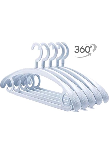 10'lu Paket Ağır Hizmet Tipi Plastik Askılar Döner Kancalı Elbise Askısı Geniş Omuzlu Kaymaz Kalın Askı Mavi (Yurt Dışından) fiyatları