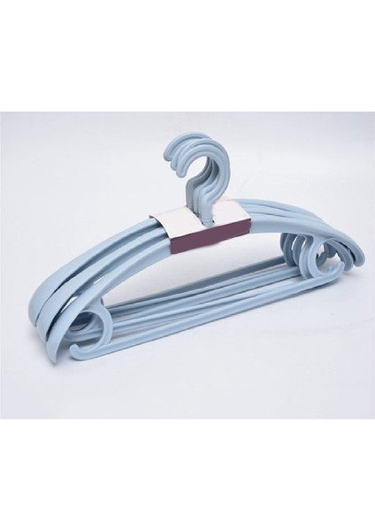 10'lu Paket Ağır Hizmet Tipi Plastik Askılar Döner Kancalı Elbise Askısı Geniş Omuzlu Kaymaz Kalın Askı Mavi (Yurt Dışından) fırsatları