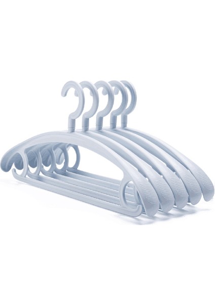 10'lu Paket Ağır Hizmet Tipi Plastik Askılar Döner Kancalı Elbise Askısı Geniş Omuzlu Kaymaz Kalın Askı Mavi (Yurt Dışından) indirimleri