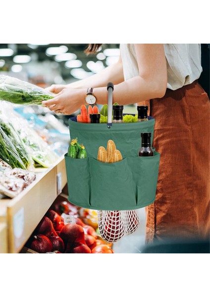 Taşınabilir Piknik Sepeti Katlanabilir Tasarım Alışveriş Sepeti Kamp, Günlük Seyahat, Barbekü ve Aile/çift Hediyeleri Için Yeşil (Yurt Dışından) indirimleri