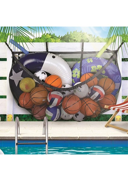 Yüzme Havuzu Saklama Filesi Büyük Kapasiteli Şişme Oyuncak Yüzme Simidi Yüzme Havuzu Saklama Çantası Askılı Çanta (Yurt Dışından) fiyatları