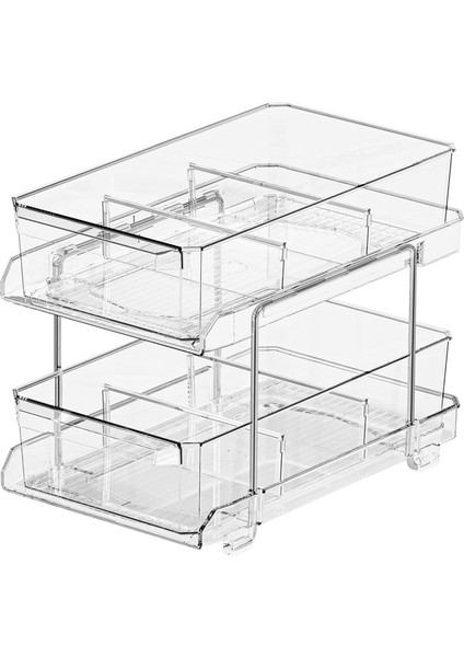 Katlı Banyo Düzenleyici, Bölücüler, Çok Amaçlı Sürgülü Şeffaf Saklama Kabı, Banyo ve Mutfak Tezgahı Için (Yurt Dışından)