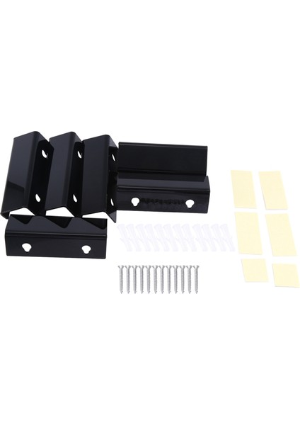 Siyah Vinil Plak Rafı Duvar Montajı 6'lı Paket, Vinil Tutucu Duvar, Akrilik Albüm Plak Tutucu Ekranı (Yurt Dışından)