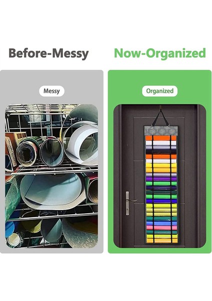 48 Bölmeli Vinil Rulo Tutucu, Vinil Rulo Saklama Düzenleyici Duvar El Sanatları Odası Düzenleyicileri ve Depolama Gri (Yurt Dışından) indirimleri