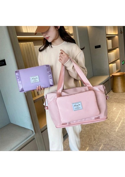 Katlanabilir Giysi Paketleme Düzenleyici Kadın Taşınabilir Büyük Kapasiteli Doğum Depolama Seyahat Spor Çantası, Gri (Yurt Dışından) modelleri