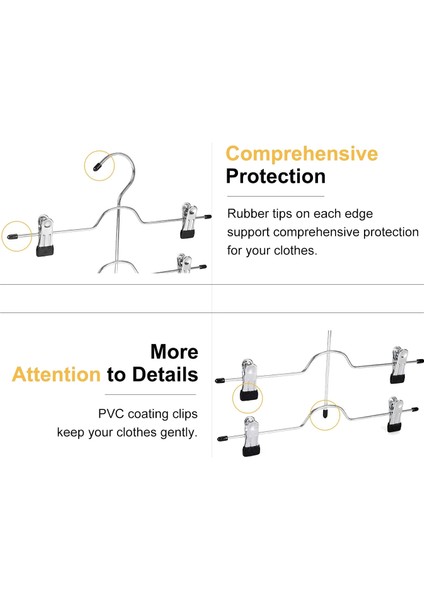 Katlı Pantolon Askısı Metal Etek Askısı Klipsli, Pantolon Klipsli Askı, Pantolon, Pantolon, Kot Pantolon, Havlu Için, 2'li Paket Siyah (Yurt Dışından) modelleri