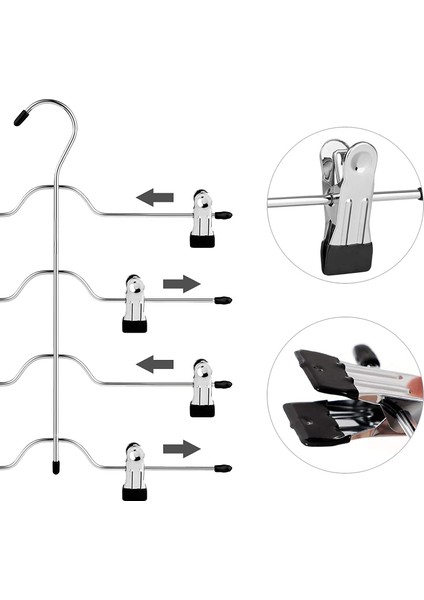 Katlı Pantolon Askısı Metal Etek Askısı Klipsli, Pantolon Klipsli Askı, Pantolon, Pantolon, Kot Pantolon, Havlu Için, 2'li Paket Siyah (Yurt Dışından) fırsatları