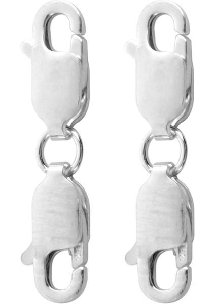 2 Adet Çift Istakoz Tokası 10MM, Sterling Gümüş Toka Çift Pençe Tokaları Bilezik Kolye Uzatma Bağlantısı (Yurt Dışından)