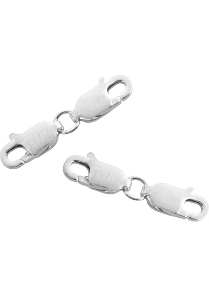 2 Adet Çift Istakoz Tokası 10MM, Sterling Gümüş Toka Çift Pençe Tokaları Bilezik Kolye Uzatma Bağlantısı (Yurt Dışından) fiyatları