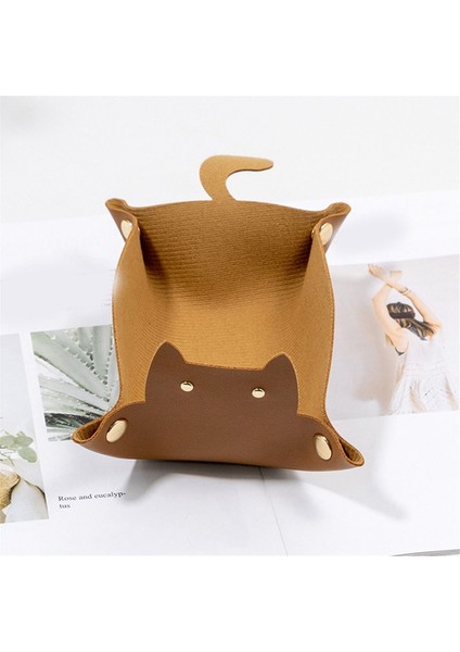 Adet Sevimli Kedi Şeklinde Deri Uşak Tepsisi, Sehpa Için Mücevher Tepsisi, Dekoratif Masa Düzenleyici, Pembe Saklama Tepsisi (Yurt Dışından) fiyatları