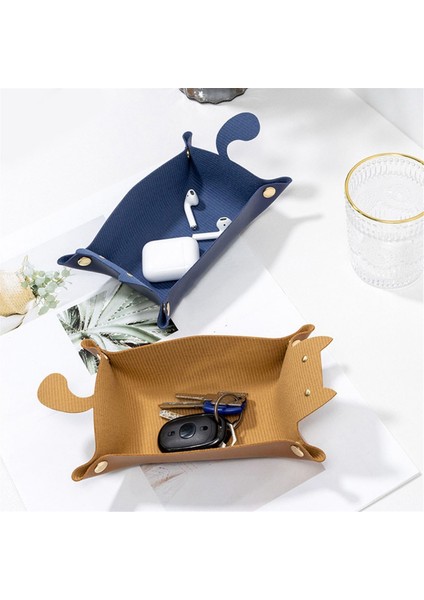 Adet Sevimli Kedi Şeklinde Deri Uşak Tepsisi, Sehpa Için Mücevher Tepsisi, Dekoratif Masa Düzenleyici, Pembe Saklama Tepsisi (Yurt Dışından) fırsatları