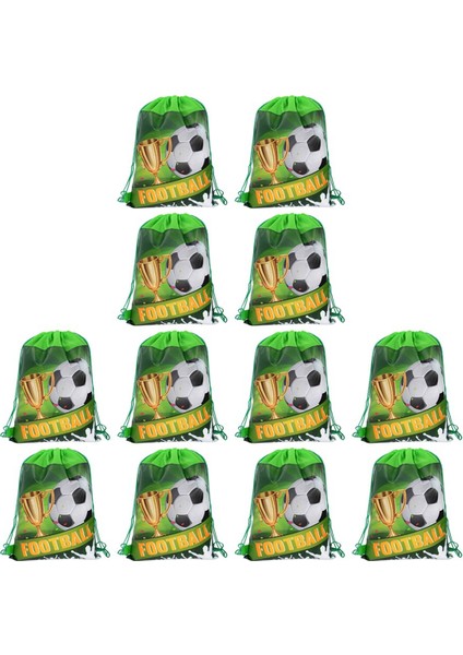 Futbol Dokumasız Hediye Çantası Futbol Şeker Paketleme Atıştırmalık Saklama Çantaları Çocuklar Için Bağcıklı Sırt Çantası Spor Partisi C (Yurt Dışından)