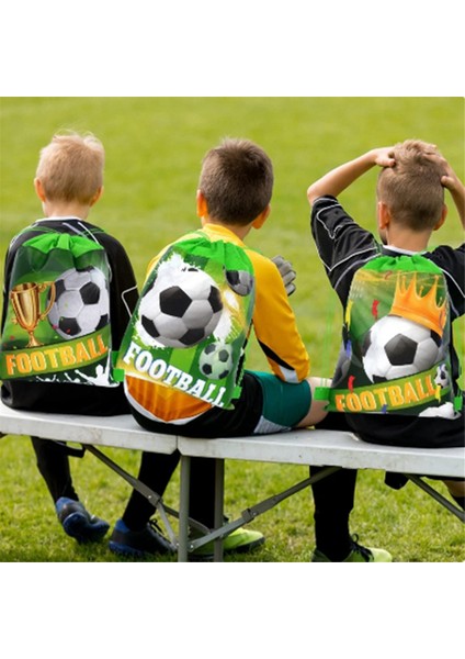 Futbol Dokumasız Hediye Çantası Futbol Şeker Paketleme Atıştırmalık Saklama Çantaları Çocuklar Için Bağcıklı Sırt Çantası Spor Partisi C (Yurt Dışından) modelleri