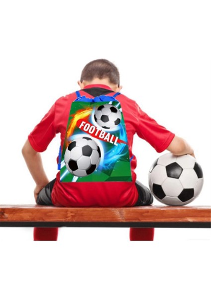 Futbol Dokumasız Hediye Çantası Futbol Şeker Paketleme Atıştırmalık Saklama Çantaları Çocuklar Için Bağcıklı Sırt Çantası Spor Partisi C (Yurt Dışından) fırsatları