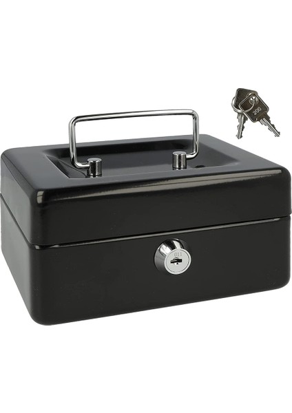 Çıkarılabilir Madeni Para Tepsisi ve Anahtar Kilidi ile Kilitli Metal Para Kutusu 150X120X8MM (Yurt Dışından)