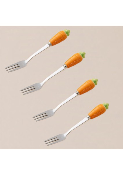 Sevimli Seramik Kavanoz Meyve Çatalı Seti 304 Paslanmaz Çelik Pasta Çatalı Ev Partisi Tatlı Çatalı Sevimli Saklama Kavanozu Çocuk Sofra Takımı (Yurt Dışından) modelleri