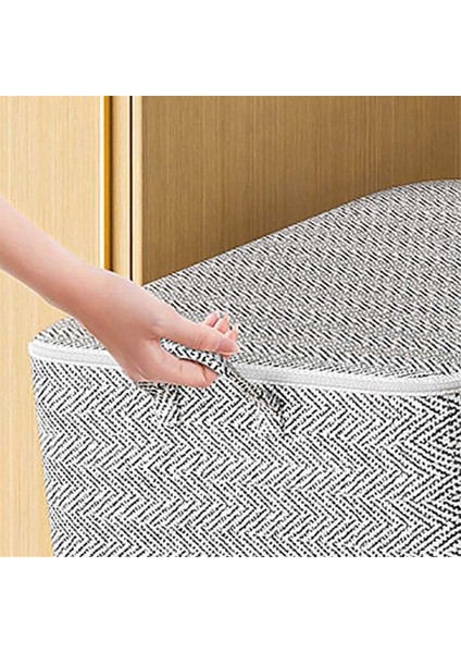 Dokumasız Fermuarlı Saklama Çantası Taşınma Yorgan Saklama Sepeti Seyahat Büyük Kapasiteli Giysi Saklama Çantası (Yurt Dışından) fiyatları