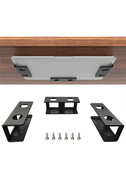 3 Parça Sahne Dışı Dizüstü Bilgisayar Braketi, Masa Altı Braketi Dizüstü Bilgisayar Için Uygundur, Masa Altı Dizüstü Bilgisayar Tepsisi Siyah (Yurt Dışından) fırsatları