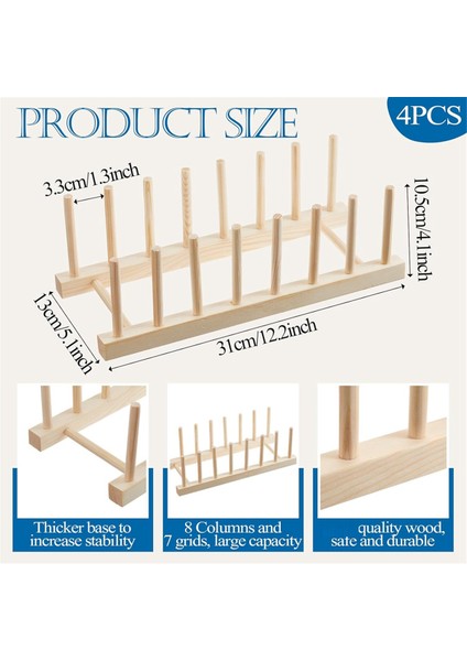 4 Parçalı Cam Saklama Kutusu Bambu Bulaşıklık Renkli Cam Tabaklar, Kaseler, Bardaklar, Kitaplar, Tencere Kapakları Için Uygundur (Yurt Dışından) fırsatları