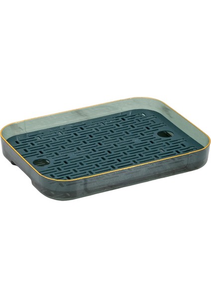 Çift Katmanlı Drenaj Tepsisi, Çay Tepsisi, Meyve Tepsisi, Basit Ev Oturma Odası Tepsisi, Yeşil ve Şeffaf (Yurt Dışından)