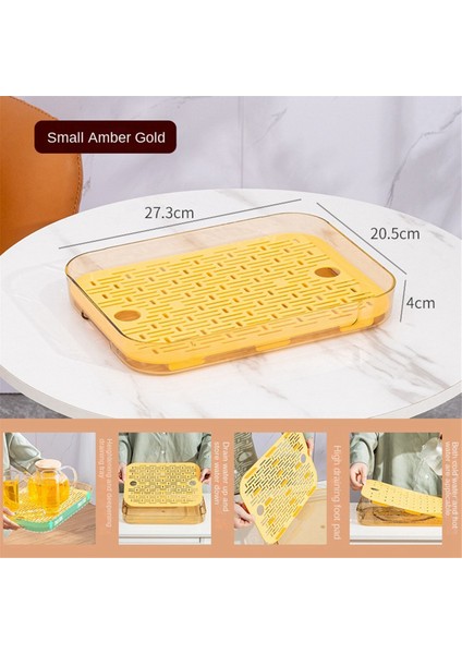 Çift Katmanlı Drenaj Tepsisi, Çay Tepsisi, Meyve Tepsisi, Basit Ev Oturma Odası Tepsisi, Yeşil ve Şeffaf (Yurt Dışından) fiyatları