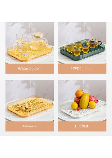 Çift Katmanlı Drenaj Tepsisi, Çay Tepsisi, Meyve Tepsisi, Basit Ev Oturma Odası Tepsisi, Yeşil ve Şeffaf (Yurt Dışından) modelleri