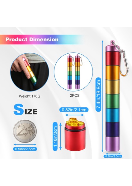 Hap Düzenleyici - Haftalık Hap Kutusu - Metal Hap Kutusu 7 Gün Su Geçirmez - Seyahat Hap Kutusu - Istiflenebilir Hap Kutusu 2'li Paket (Yurt Dışından) fırsatları