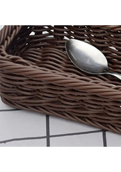 Dokuma Sepetler 2 Adet Küçük Dokuma Saklama Sepeti Masaüstü Düzenleme Gümüş Eşyalar Çatal Bıçak Takımı Kavanoz Tutucu Dokuma Sepet A (Yurt Dışından) modelleri