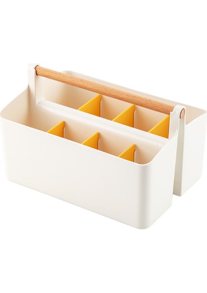 Çok Fonksiyonlu Taşıma Bölmeli Ofis Saklama Çantası Plastik Kalemlik Kırtasiye Düzenleyici (Yurt Dışından)