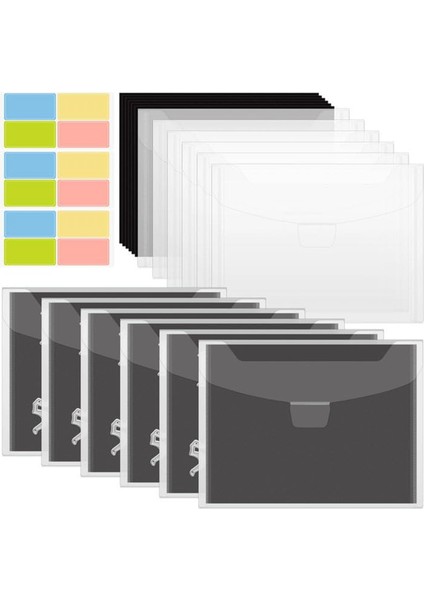 24 Parça Kalıp Kesim Saklama Seti, Damga ve Kalıp Saklama Torbaları, Kalıp Kesim ve Kendin Yap Saklama Için Kauçuk Manyetik Sayfalar ve Etiketler (Yurt Dışından)