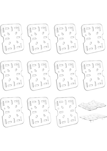 1/6 Boyutlu Gıda Tepsisi Için 12 Adet Plastik Drenaj Rafı Şeffaf Plastik Izgara Akrilik Gıda Drenaj Tepsileri Plastik Drenaj Tepsisi (Yurt Dışından)