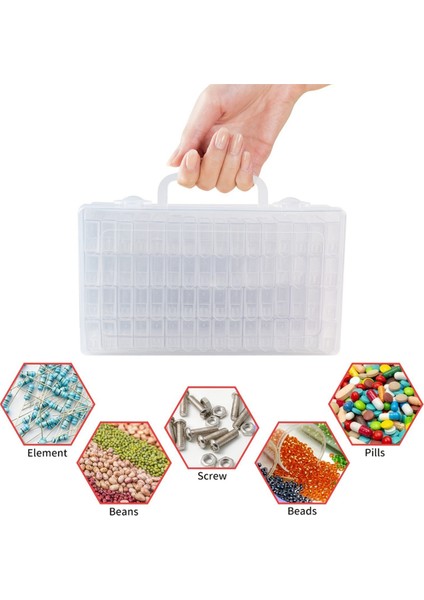 64 Izgaralı Elmas Boya Saklama Kutusu Taşınabilir Tohum Boncuk Düzenleyici Kutusu Dıy Tırnak Sanatı Plastik Kap (Yurt Dışından) indirimleri