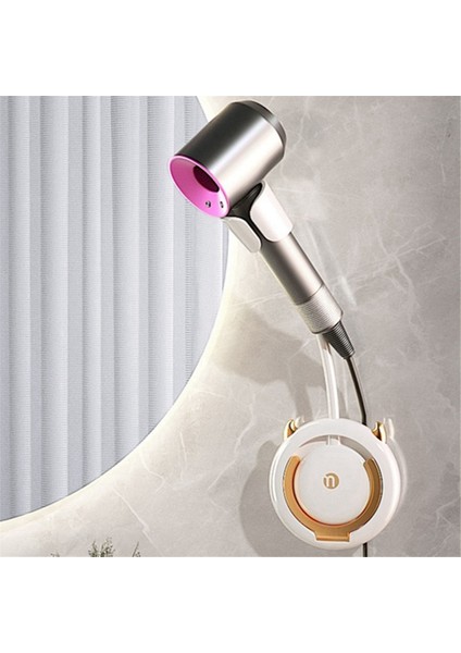 Duvara Monte Saç Kurutma Makinesi Tutucu, 360° Dönebilen Döner Saç Kurutma Makinesi Braketi, Kablo Askılı Ayarlanabilir Saç Kurutma Makinesi Standı Rafı, B (Yurt Dışından) fırsatları