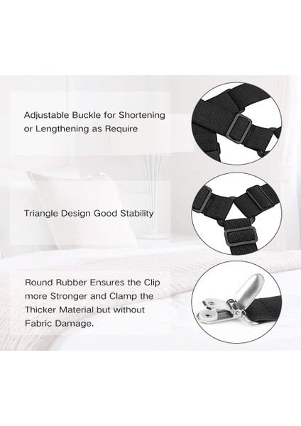 Adet Ayarlanabilir Elastik Askılar Tutucu Askılar Yatak Çarşafları Yatak Örtüleri Kanepe Minderleri Için Klips (Beyaz) (Yurt Dışından) fırsatları