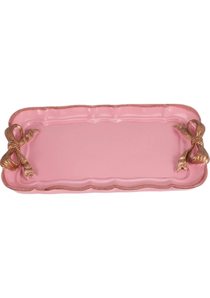 Avrupa Tarzı Fiyonklu Kek Saklama Tepsileri Makyaj Düzenleyici Tatlı Tabağı Kare Dekor Tepsi Mutfak Saklama Tepsileri 12X20 cm Pembe (Yurt Dışından) fiyatları