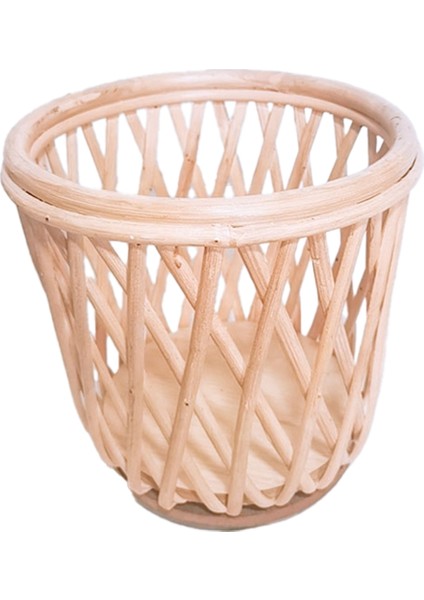 Ayaklı Rattan Saksı - Dokuma Rattan - Iç Mekan Kullanımı Için Saksı Standı - Ev Dekorasyonu Için Uzun Rattan Saksı Sepeti (Yurt Dışından) fırsatları